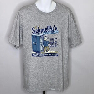 D Lab By The Doctor Schmelly's Concert Cans Graphic Tee in Heathered Gray - LG